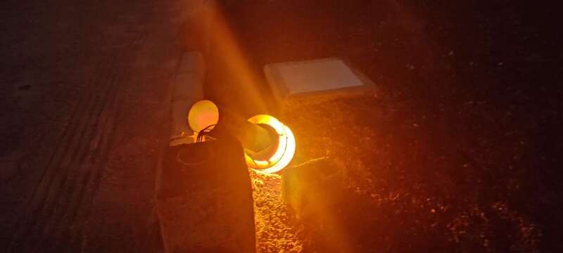 Imagen captada por un colaborador de TA hace unos minutos del estado de una luminaria/TA.