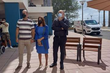 La Banda Municipal y el cantante Fasur deleitan a los internos de la Residencia de Taliarte/TA.