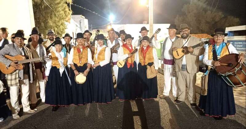 La parranda participó en la popular romería en honor de San Miguel Arcángel de Tuineje el pasado miércoles/TA.