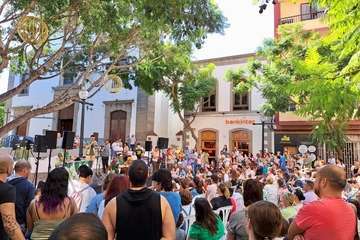 Disfrute infantil en Telde con el espectáculo musical 'Mi camino'/TA.