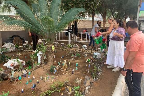 El belén al aire libre de La Garita, listo para su inauguración este sábado/TA.
