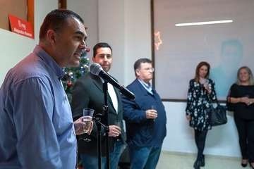 El PSOE de Telde brinda por la Navidad/TA.