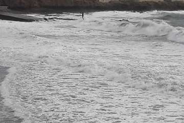 Mar enfurecido en la costa de Telde/TA.