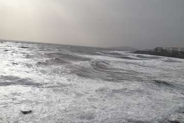 Mar enfurecido en la costa de Telde/TA.