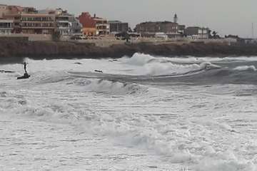 Mar enfurecido en la costa de Telde/TA.