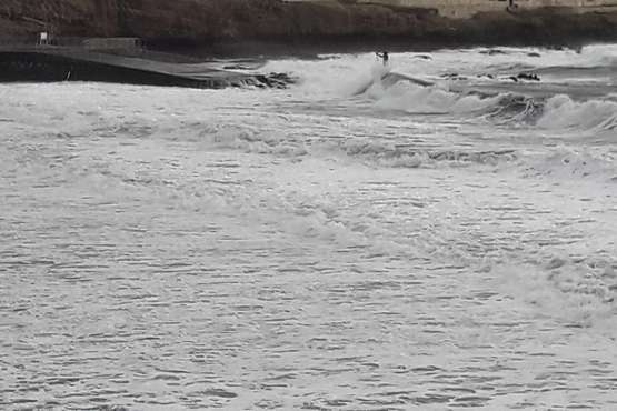Mar enfurecido en la costa de Telde/TA.
