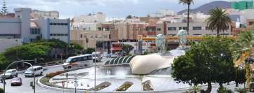 Imagen aérea de la entrada al casco de Telde (Foto TA)