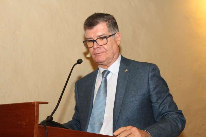 El cronista oficial de Telde e historiador del Arte, Antonio María González Padrón (Foto Jesús Ruiz Mesa)