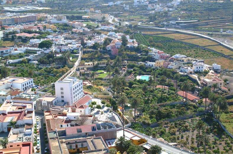 Vista aérea del casco antiguo de San Juan y San Francisco (Foto TA)