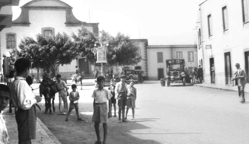 Plaza de San Gregorio hacia 1959/Archivo.