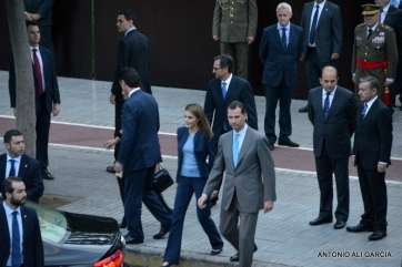 Los Príncipes de Asturias a su llegada al Castillo (Foto Antonio Alí)