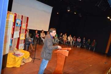 El alcalde Francisco Atta, en su intervención en el Foro Insular de la Infancia (Foto TA)