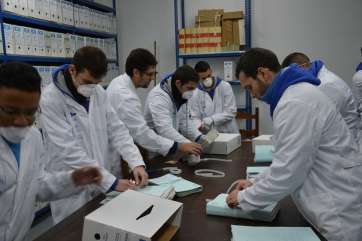 Alumnos de la Escuela Taller del Archivo Histórico de Valsequillo (Foto TA)