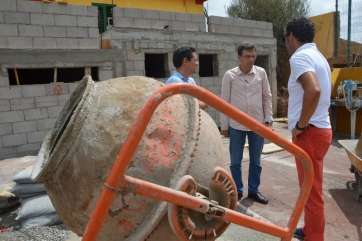 El alcalde durante la visita a la obras (Foto TA)