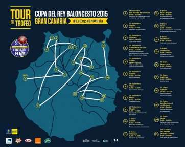Mapa del tour de la copa por la Isla (Foto TA)