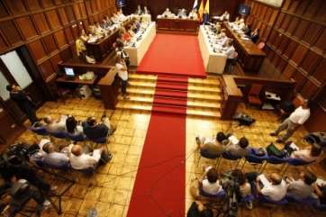 Imagen de un Pleno del Cabildo grancanario (Foto Acfi Press)