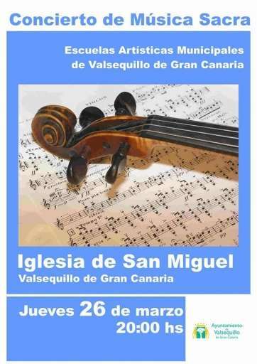 Cartel del concierto de música sacra de este jueves (Foto TA)