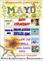Cartel de actividades programadas para el mes de mayo en La Piscina (Foto TA)
