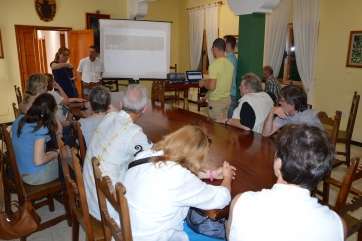 Imagen del acto de despedida a los profesores visitantes del proyecto Comenius (Foto TA)