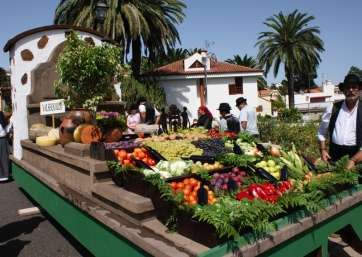Imagen de archivo de la carreta de Valsequillo en una pasada edición de la romería del Pino (Foto TA)