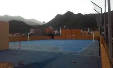 Imagen de la cancha deportiva de Lomitos de Correa (Foto TA)