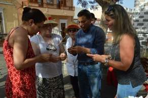 El alcalde de Valsequillo y la consejera insular, la teldense Minerva Alonso, hoy en Valsequillo (Foto TA)