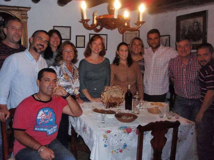 Reunión de los integrantes del colectivo para celebrar la fiesta de Los Finaos (Foto TA)
