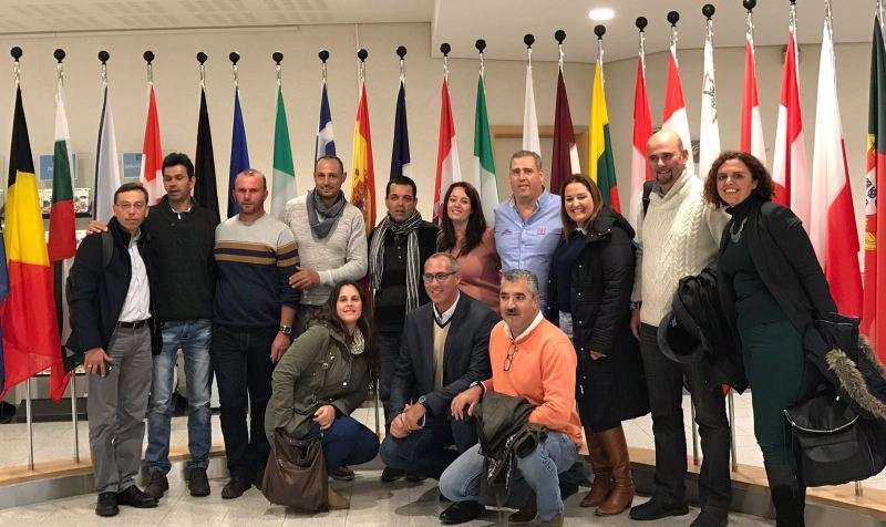 La delegación de Valsequillo en la Eurocámara (Foto TA)