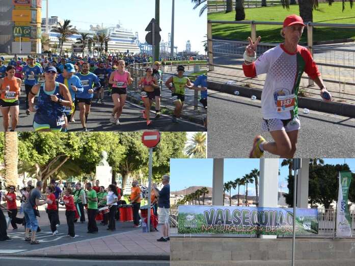 Mosaico de fotos de la participación de Valsequillo en la prueba capitalina (Foto TA)