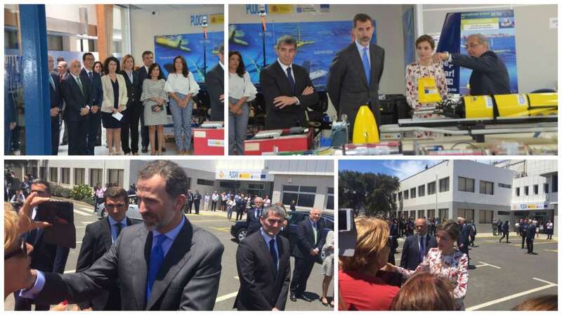 Felipe VI y Letizia Ortiz durante la visita a la Plocan en Taliarte (Foto TA)