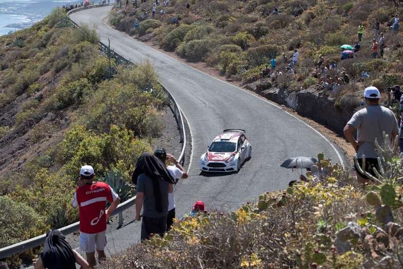 Alexey Lukyanuk, rodando muy rápido este viernes en la primera etapa del Rally (Foto TA)