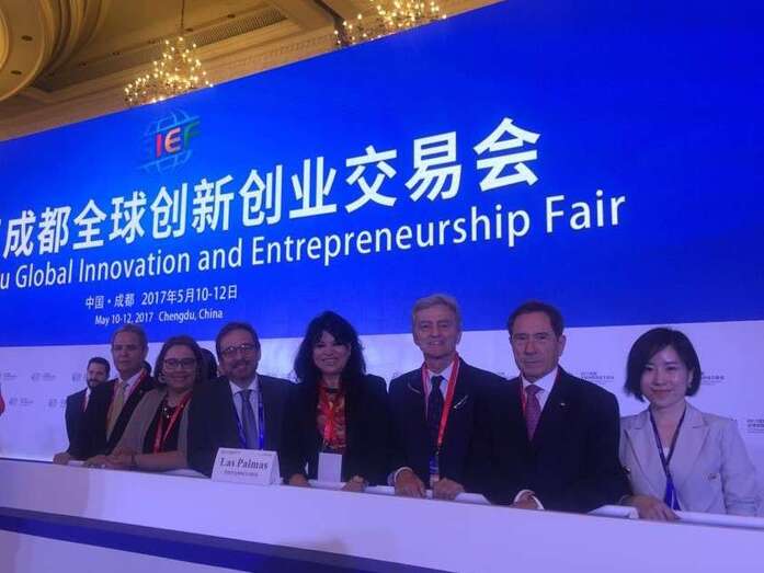 La delegación grancanaria estuvo encabezada por el consejero de Desarrollo Económico, Raúl García Brink (Foto TA)