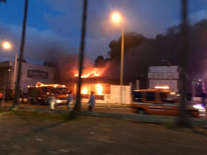 Imagen del incendio captada por un lector de TA (Foto TA)