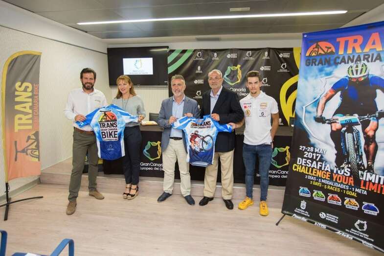 La presentación de la II Transgrancanaria Bike se celebró este martes en el Gran Canaria Arena (Foto TA)