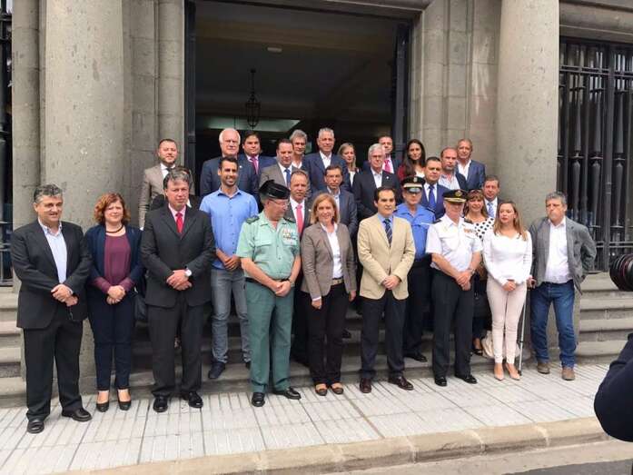La firma del convenio de adhesión a VioGen tuvo lugar en la sede de la Delegación del Gobierno, en la capital grancanaria (Foto TA)