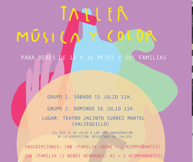 Cartel promocional del taller (Foto TA)