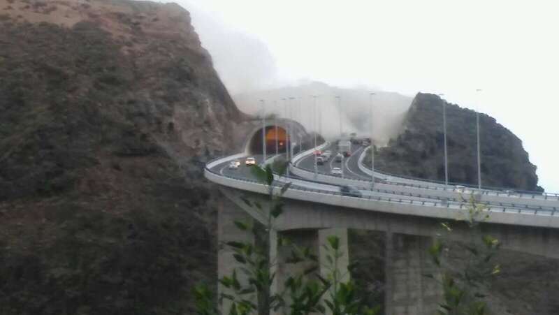 Imagen del punto en el que se produjo el desprendimiento (Foto TA)