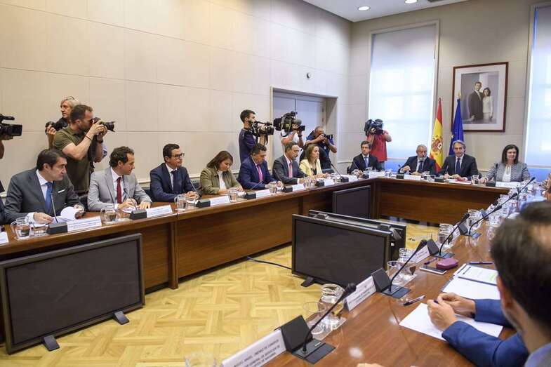 Imagen de la cumbre ministerial celebrada ayer en Madrid (Foto TA)