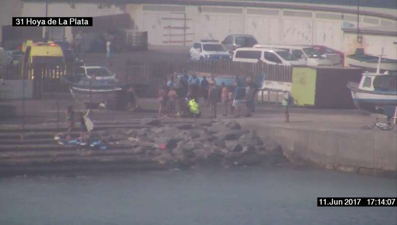 Imagen del suceso desde una de las cámaras de la Policía Local de Las Palmas de Gran Canaria (Foto TA)