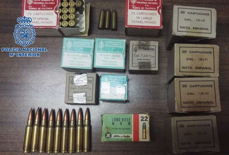 Imagen de parte de la munición que manejaba el anciano (Foto TA)