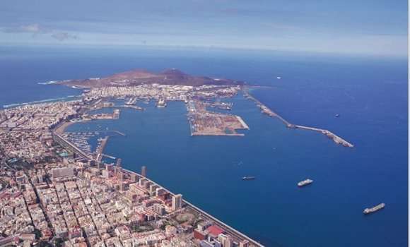 Imagen aérea de Las Palmas de Gran Canaria (Foto TA)