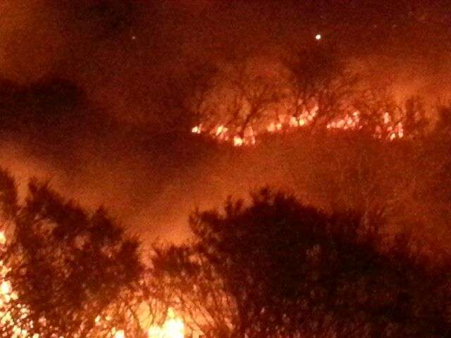 Archivo. Imagen de un incendio en la zona de cumbres de Telde (Foto TA)
