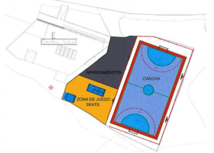 Boceto del futuro equipamiento deportivo (Foto TA)