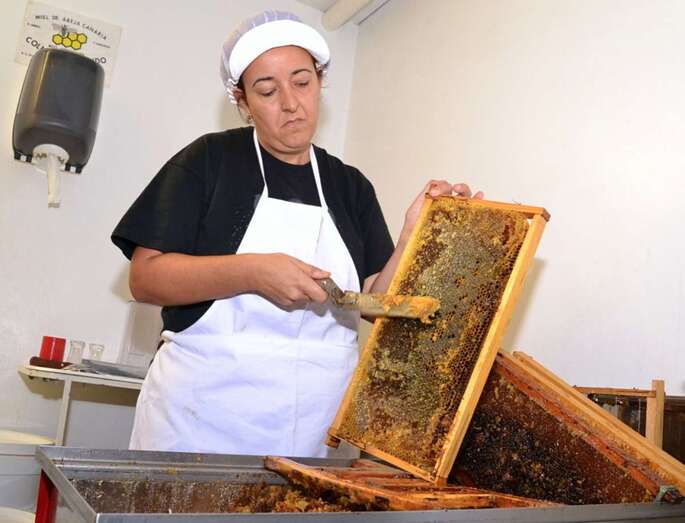 La apicultora Carmen Rosa Florido, de la firma Colmenar Florido (Foto TA)