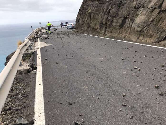 Desprendimientos en la zona de Faneque (Foto TA)