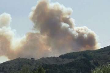 Fuego en la cumbre (Foto TA)