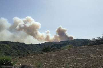 Fuego en la cumbre (Foto TA)
