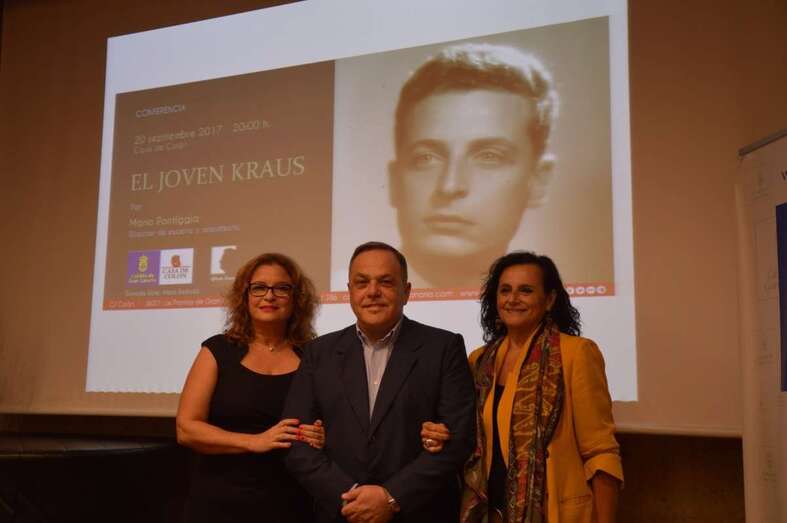 Rosa Kraus, Mario Pontiggia y Elena Acosta, anoche en la Casa de Colón (Foto TA)