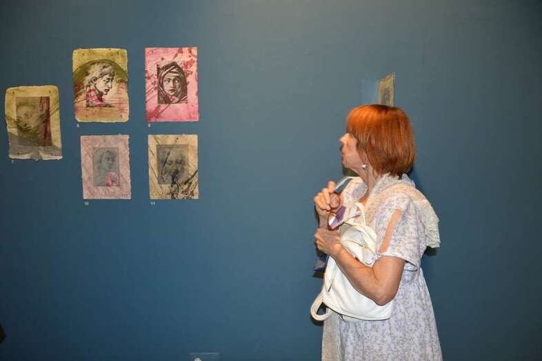 Parte de las obras que se exhiben dentro de la exposición 