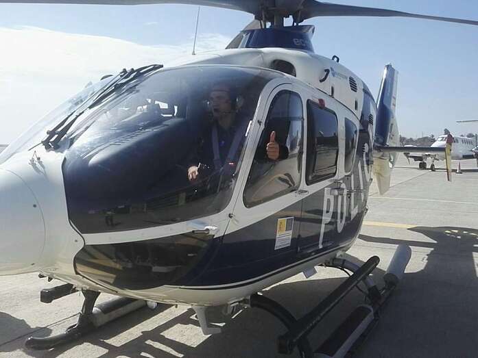 Imagen del helicóptero de la Policía Nacional (Foto TA)